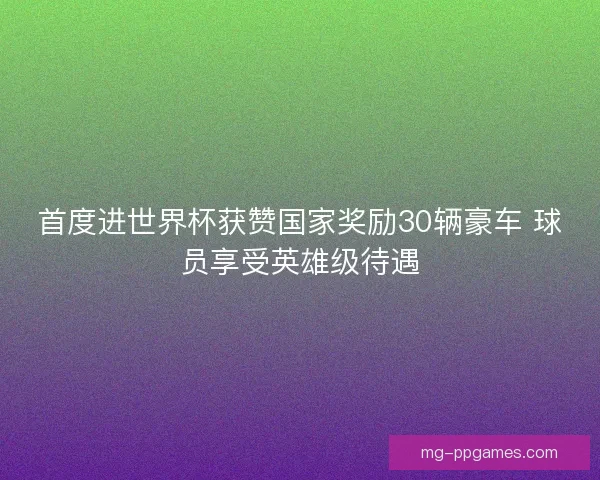 首度进世界杯获赞国家奖励30辆豪车 球员享受英雄级待遇